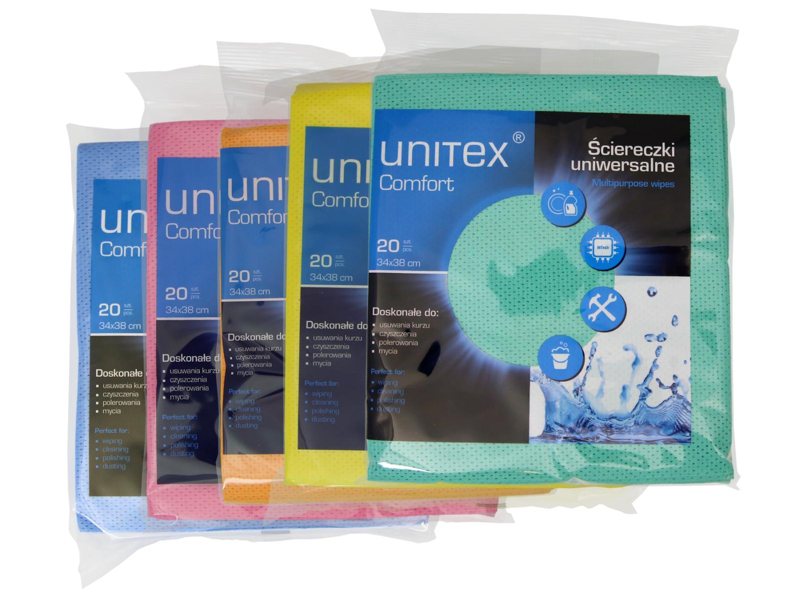 Unitex Comfort Orange Pack 20 Ściereczek U48522